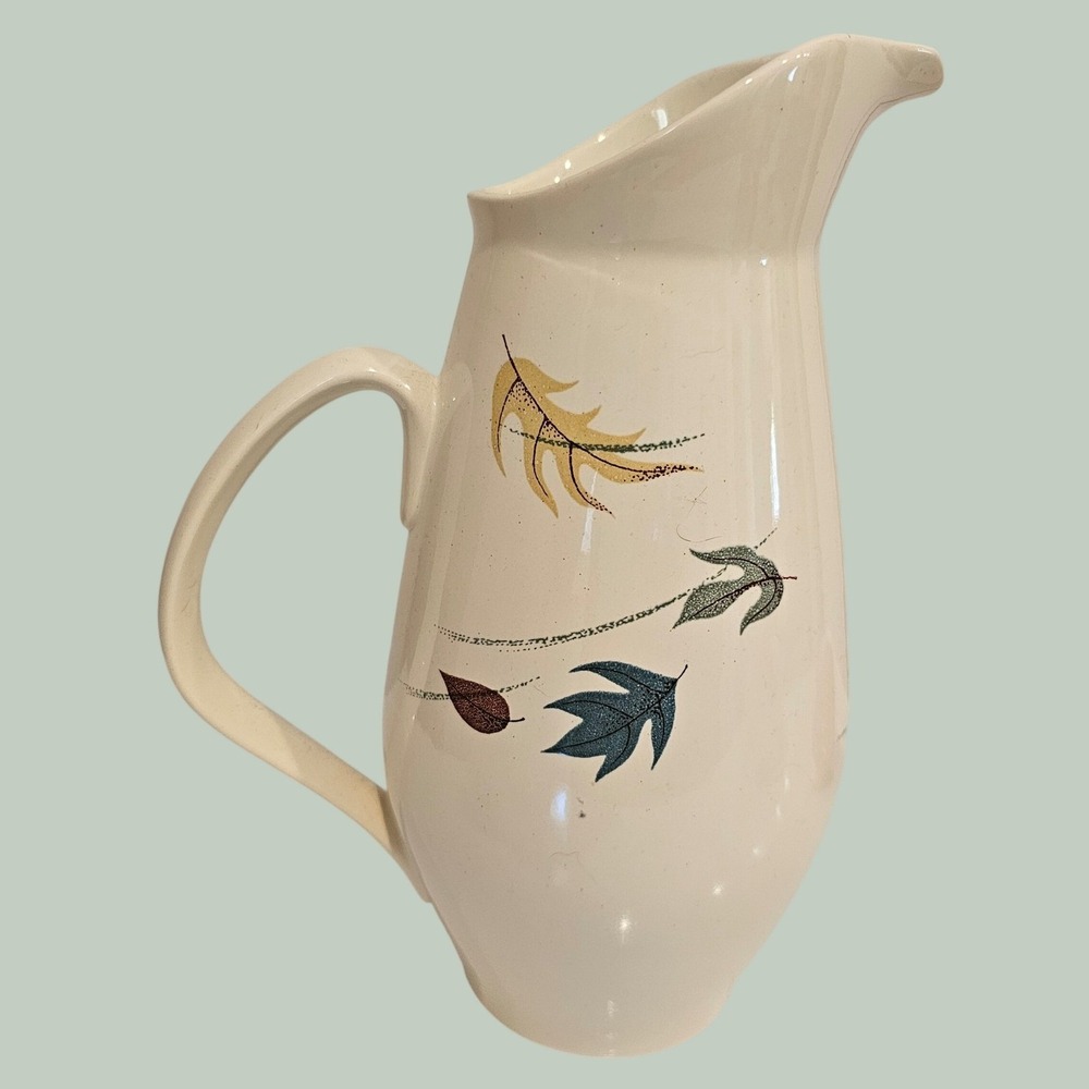 Franciscan Autumn Earthenware Pitcher Gladding McBean & Co Vintage MCM 10.5in